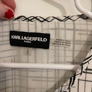 Karl Lagerfeld Black and White Blouse